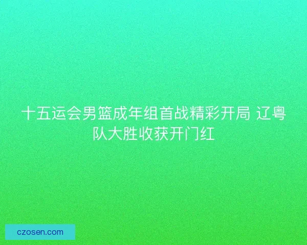 十五运会男篮成年组首战精彩开局 辽粤队大胜收获开门红