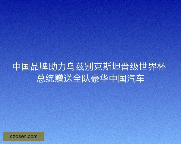 中国品牌助力乌兹别克斯坦晋级世界杯 总统赠送全队豪华中国汽车 中国品牌助力乌兹别克斯坦晋级世界杯 总统赠送全队豪华中国汽车